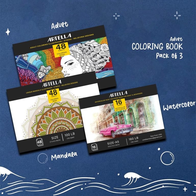 Artella Adult Coloring Book Pack of 3