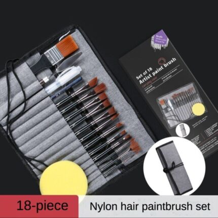 Artist Multipurpose Nylon Hair Paint Brush 18 Piece