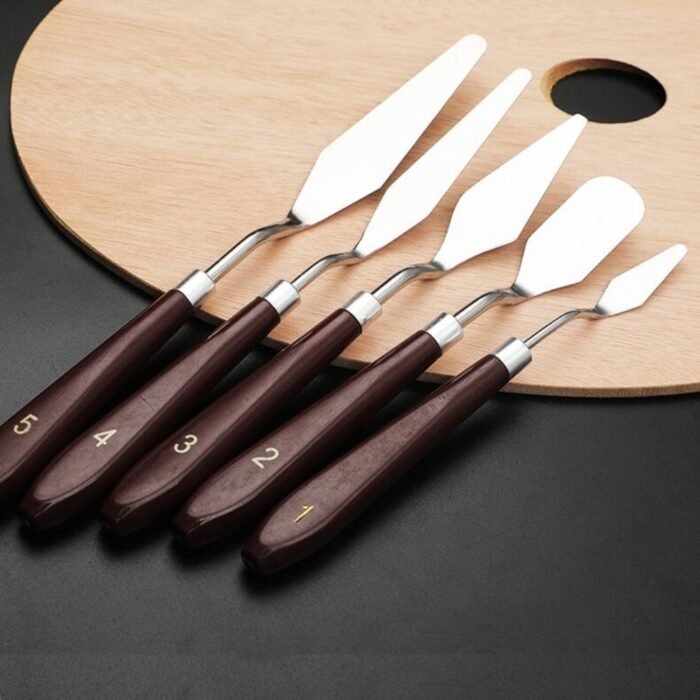 Bergino Wooden Painting Knife Set Pack of 5