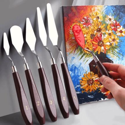 Bergino Wooden Painting Knife Set Pack of 5