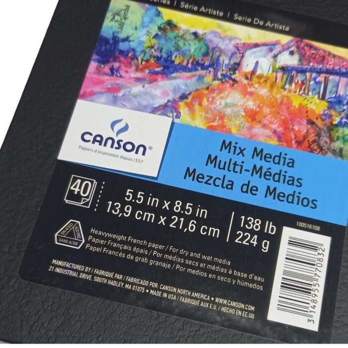 Canson Mix Media Art Book 40 Sheets 224Gsm - 9" x 12"