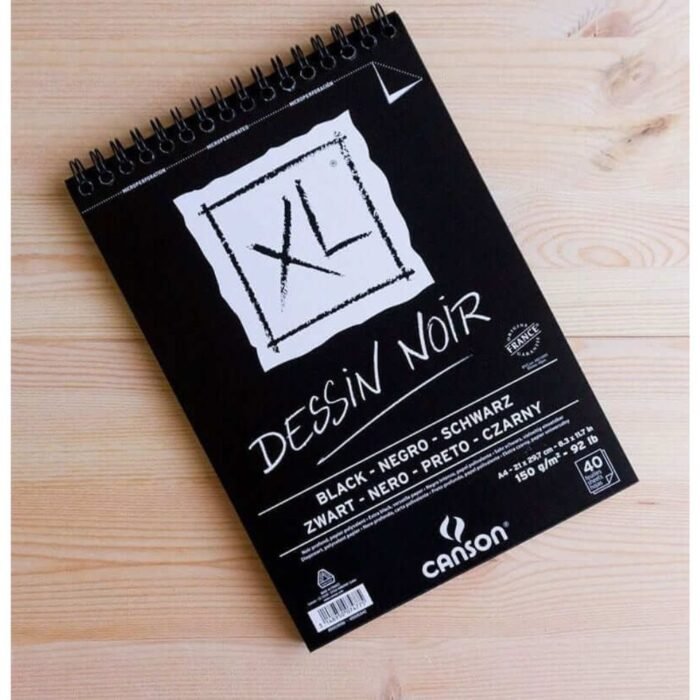 Canson XL Black Paper Sketch Pad 40 Sheet 150Gsm