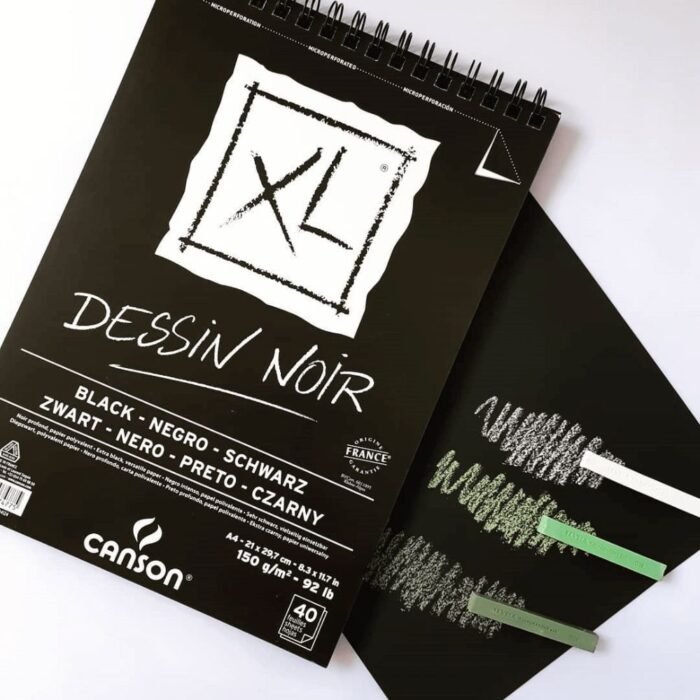 Canson XL Black Paper Sketch Pad 40 Sheet 150Gsm