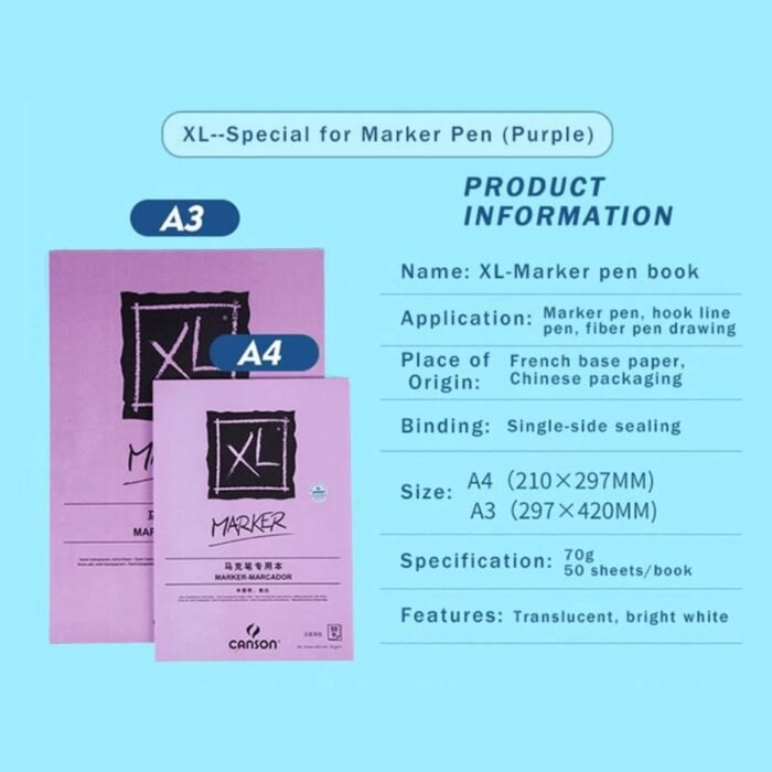 Canson XL Marker Pad 100 Sheets - 70gsm