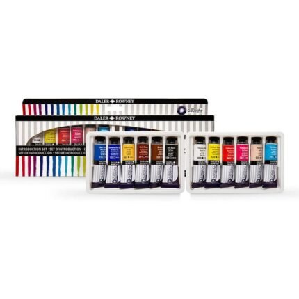 Daler Rowney Aquafine Gouache Color Starter Paint Pack of 12 15ml