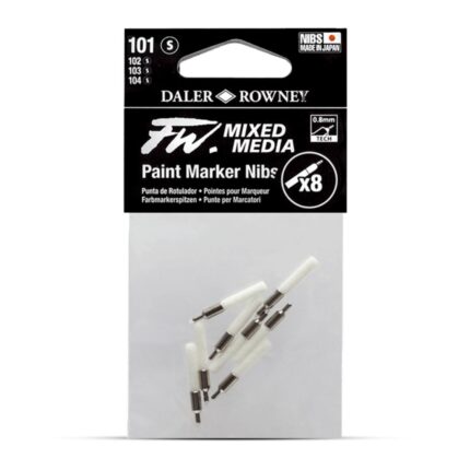 Daler Rowney FW Mixed Media Paint Marker Nibs Set 0.8mm 8 Pcs