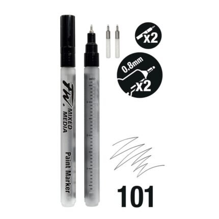 Daler Rowney Fw Mixed Media Refillable Paint Marker Set 2 NIBS 0.8MM