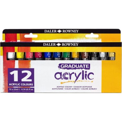 Daler-Rowney Graduate Acrylic Paint Pack of 12