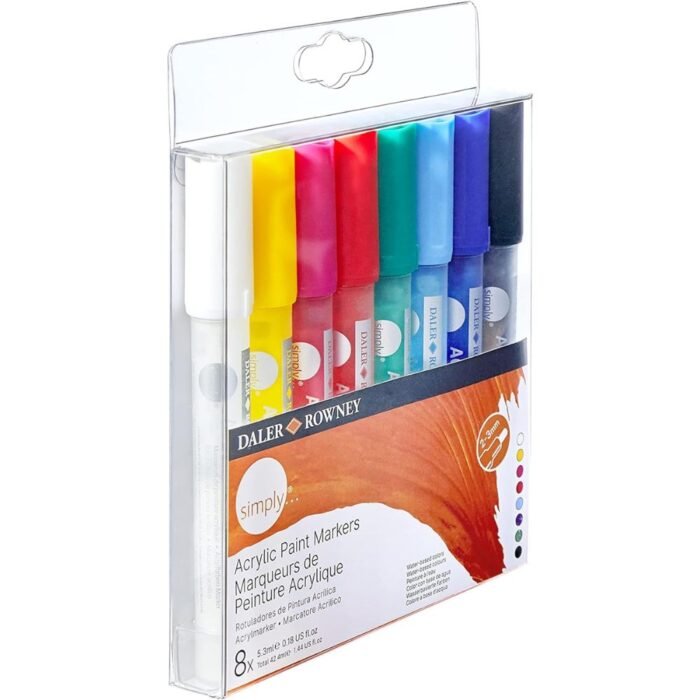 Daler Rowney Simply Acrylic Paint Markers Pack Of 8