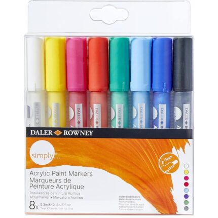 Daler Rowney Simply Acrylic Paint Markers Pack Of 8
