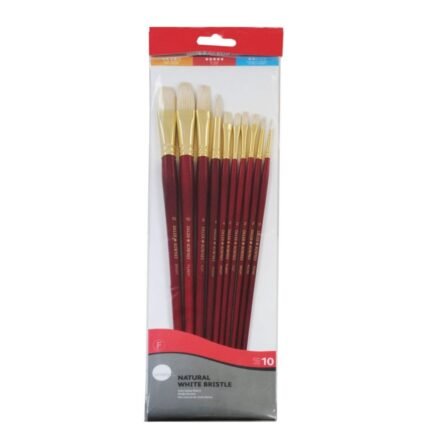 Daler Rowney Simply Brush Set of 10pcs In Natural White Bristle Hairs