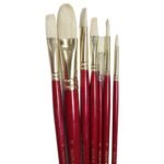 Daler Rowney Simply Brush Set of 7pcs Natural White Bristle Hairs