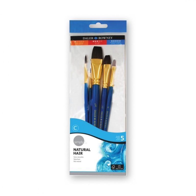 Daler Rowney Simply Camel Hair Paint Brush Set Of 5 Pcs