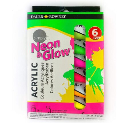 Daler Rowney Simply Neon Acrylic Paint Pack of 6