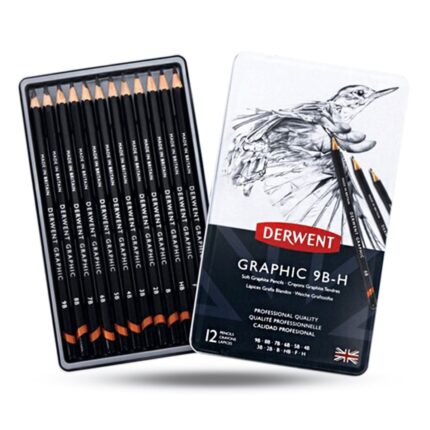 Derwent Graphic Soft Pencils Set 12 Tin Box