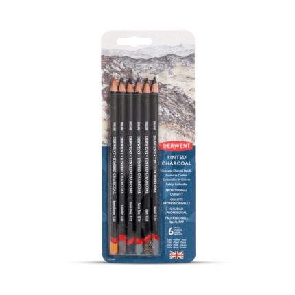 Derwent Tinted Charcoal Pencils Set 6 Pcs