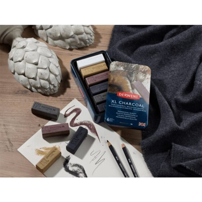 Derwent XL Charcoal Blocks Set of 6 Pcs