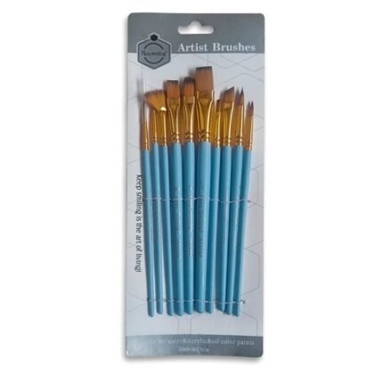 Fine Detail Mix Artist Brushes Set Of 10 Pcs