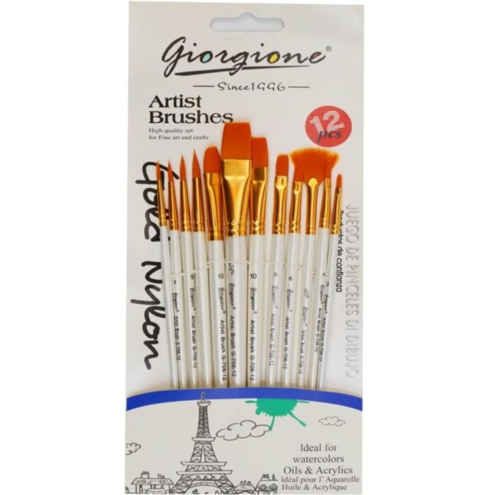 Giorgione Mix Paint Brush Set Of 12 Pcs