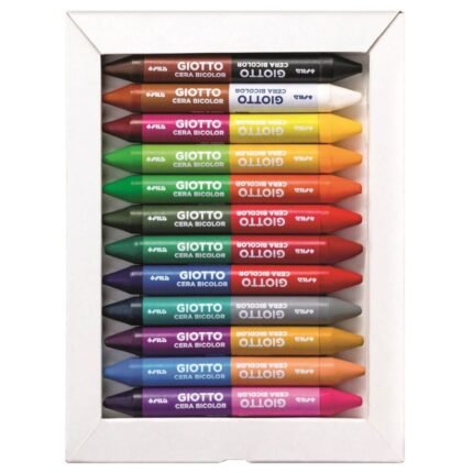 Giotto Cera Bicolor Crayons Set Pack of 12