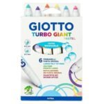 Giotto Turbo Giant Pastel Color Markers Set of 6 Pcs