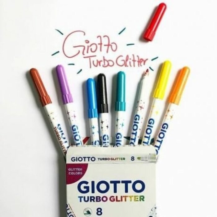 Giotto Turbo Glitter Color Markers Set Of 8 Pcs