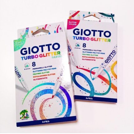 Giotto Turbo Glitter Color Markers Set Of 8 Pcs