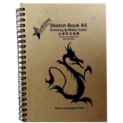 Gold Star Sketching Spiral Book Dragon