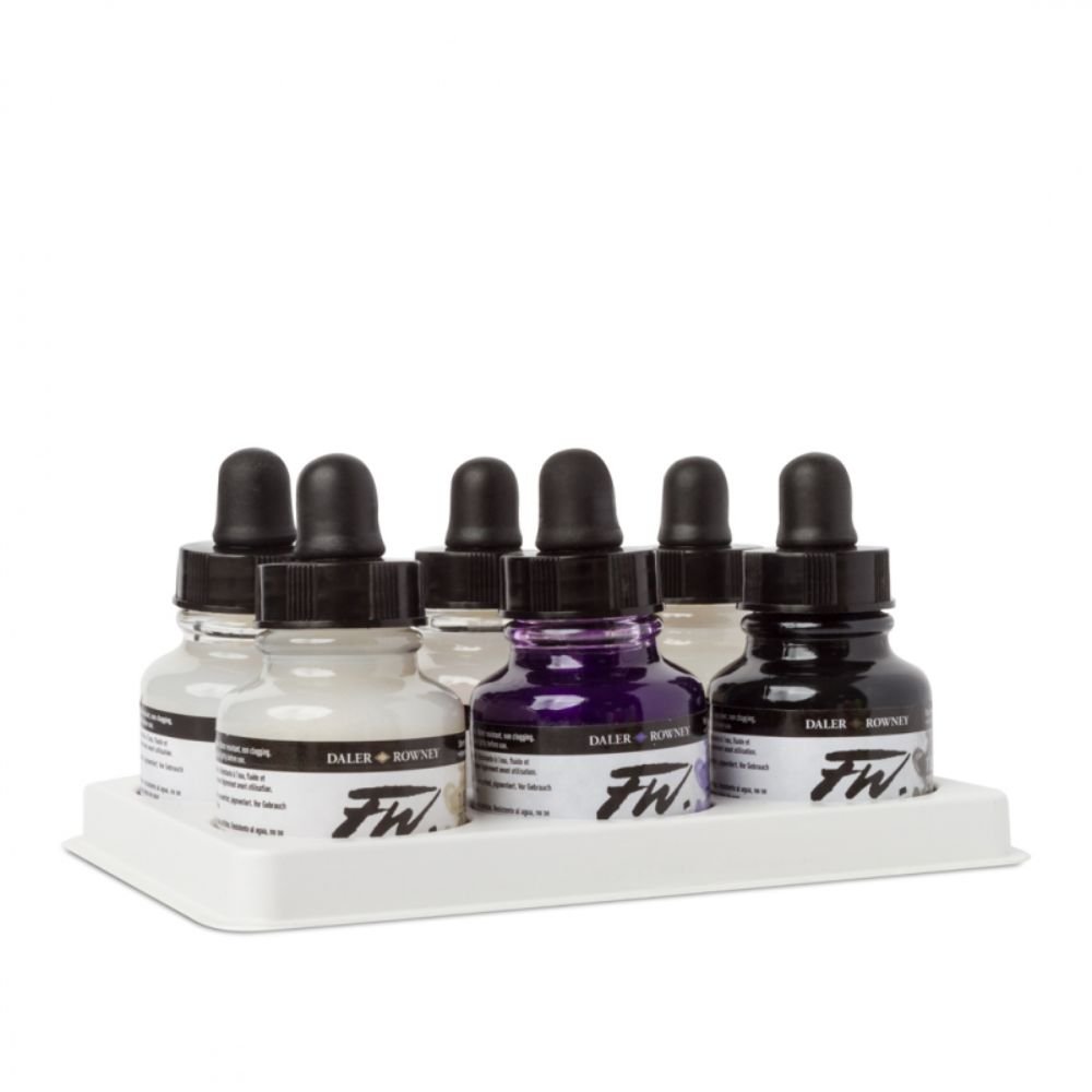 Daler Rowney Fw Artists Acrylic Ink Shimmering Colors Pack Of 6