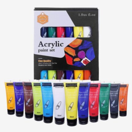 Keep Smiling Acrylic Paint Pack Of 12 30ml