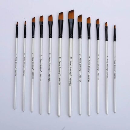 Keep Smiling Chisel Brush Set Of 12 Pcs