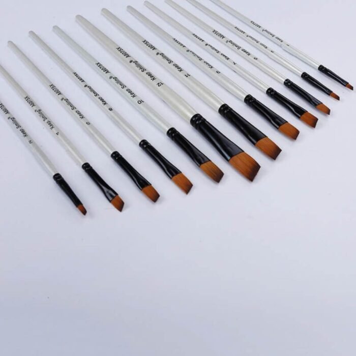 Keep Smiling Chisel Brush Set Of 12 Pcs