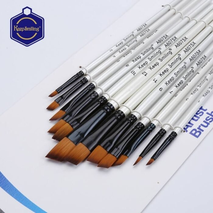 Keep Smiling Chisel Brush Set Of 12 Pcs