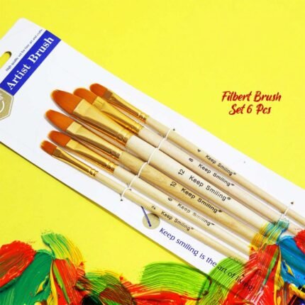 Keep Smiling Filbert Brush Set Of 6