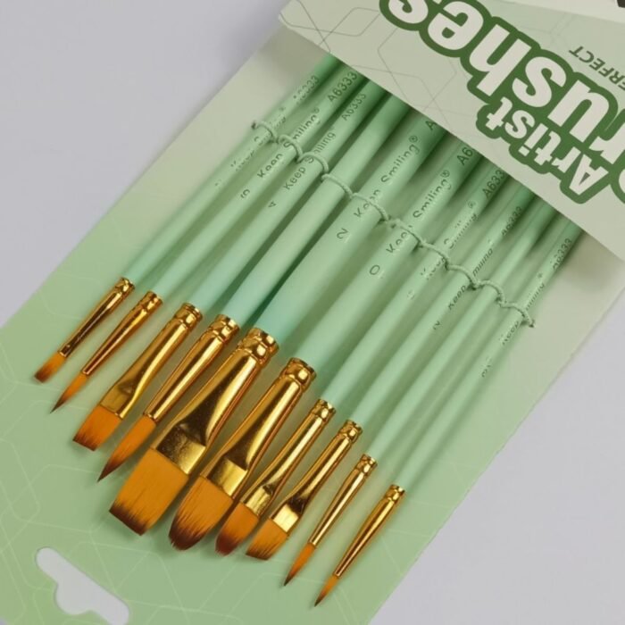 Keep Smiling Fine Quality Mix Artist Paint Brushes Pack of 10