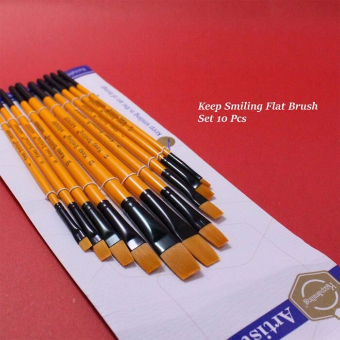 Keep Smiling Flat Brush Set 10 Pcs