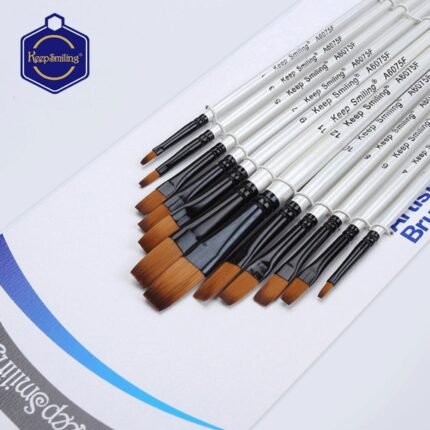 Keep Smiling Flat Brush Set Of 12 pcs