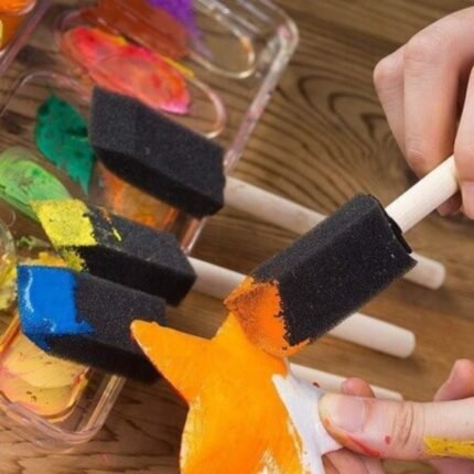 Keep Smiling Foam Paint Brushes Set Of 5 Pcs