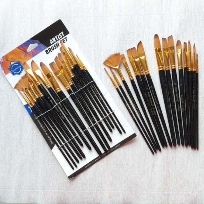 Keep Smiling Mix Artis paint Brush set 15Pcs