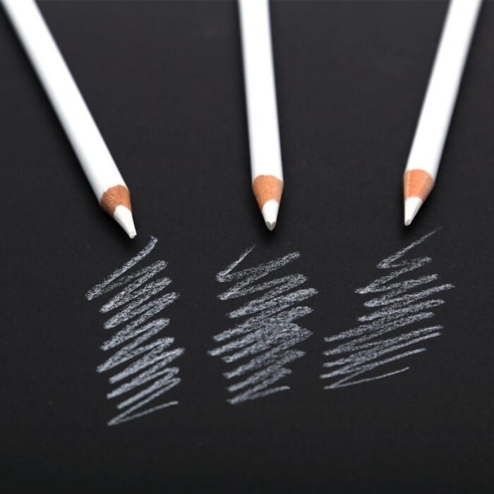 Keep Smiling White Charcoal Pencil Set Of 3