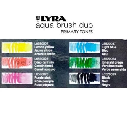Lyra Aqua Brush Dual Water Soluble Marker Set Of 6