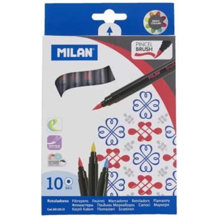 Milan Water Based Brush Pens Pack of 10