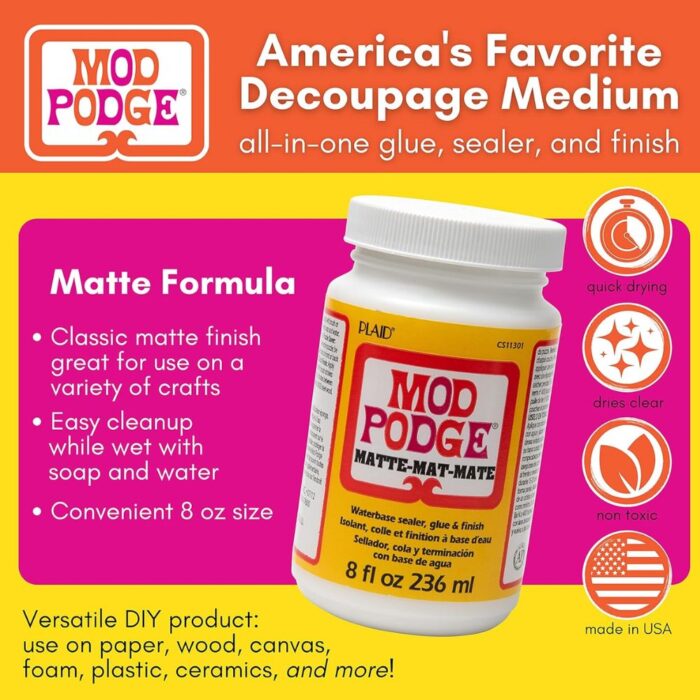 Mod Podge Matte All Purpose Decoupage Glue 236ml (4)