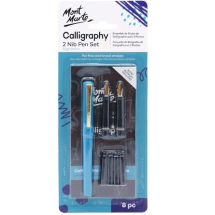 Mont Marte 2 Nib Calligraphy Set 8pcs Pack