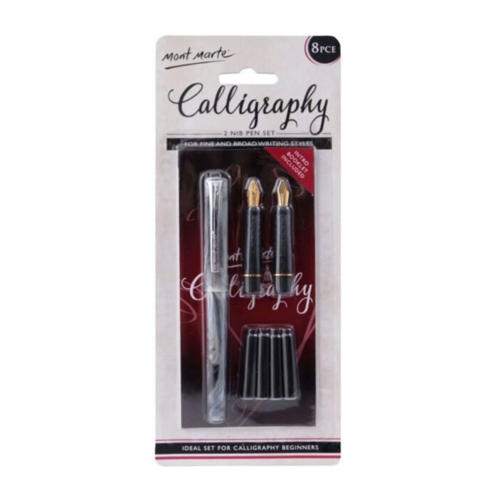 Mont Marte 2 Nib Calligraphy Set of 8pcs