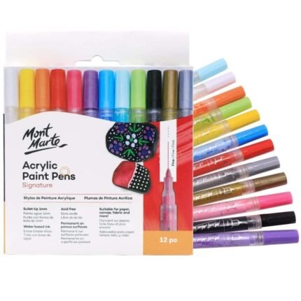 Mont Marte Acrylic Paint Pens Fine Tip 12pc