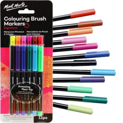 Mont Marte Coloring Brush Marker Set Of 12