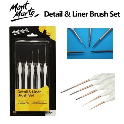 Mont Marte Detail And Liner Brush Set Of 5