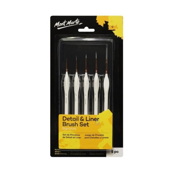 Mont Marte Detail And Liner Brush Set Of 5