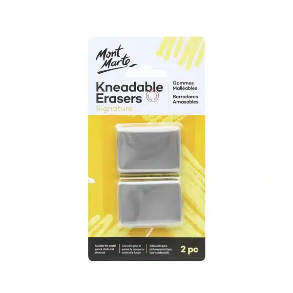 Mont Marte Kneadable Eraser Pack of 2 Mont Marte Kneadable Erasers 2Pcs